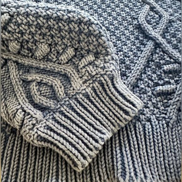 Wildfox Perf Chunky Sweater Monday Blues Bobbles Crewneck Boho Large Texture - Picture 6 of 6